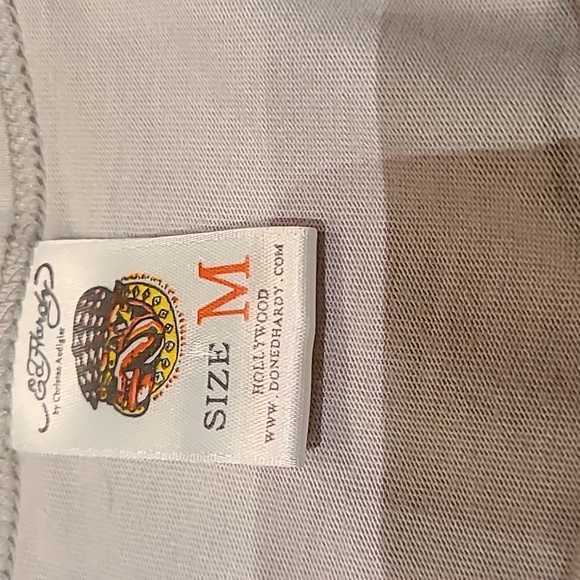 Ed hardy long logo "true" t-shirt size Medium light gray - Picture 10 of 10